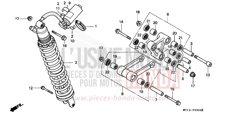 KISSEN, HINTEN von Africa Twin 750 SHINE SILVER METALLIC (NH232) von 1993